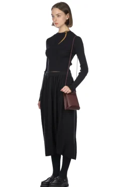Fashion Mame Kurogouchi Kintsugi Crew Neck Knitted Top