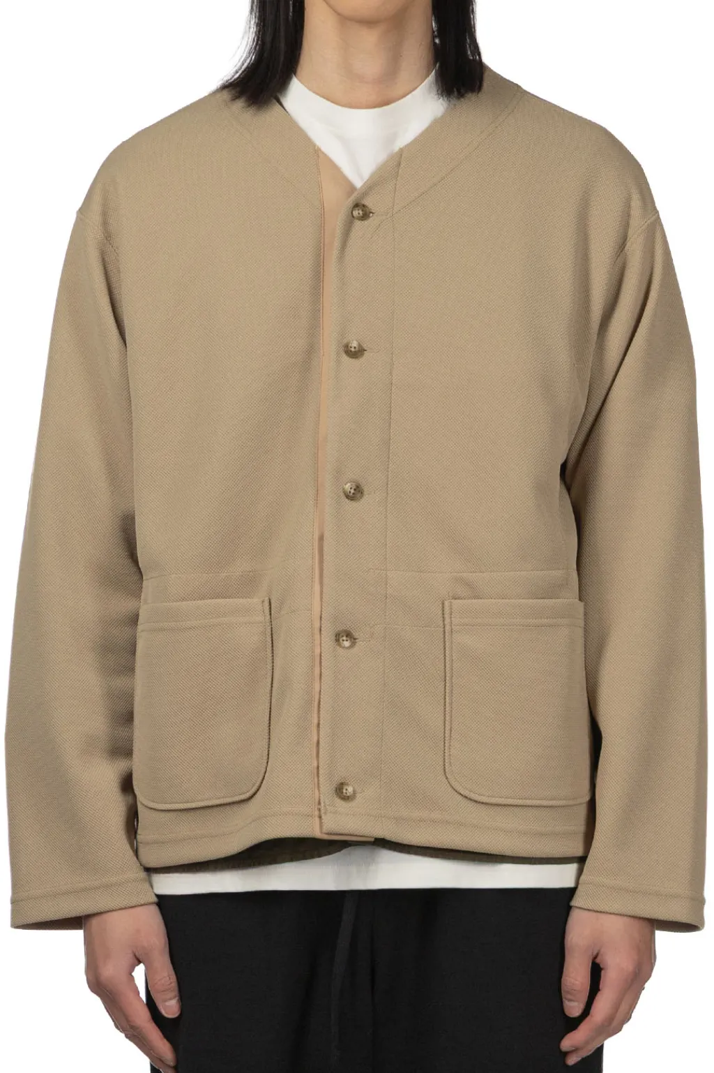 Outlet Engineered Garments Knit Cardigan - Khaki Diamond Poly Knit