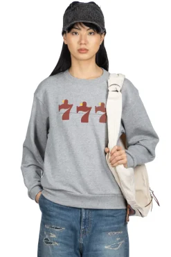 Discount Kapital 30-Knit Crew Sweatshirt (LUCKY BATTERY BIRD) - Grey