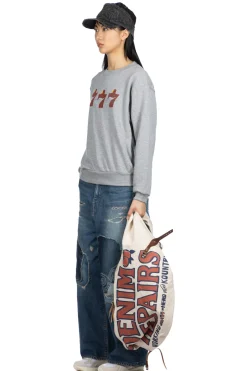 Discount Kapital 30-Knit Crew Sweatshirt (LUCKY BATTERY BIRD) - Grey