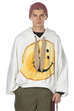 Hot Kapital Knit DEVIL Hoodie (RAINBOWY TRUNK 1000 YRS) - White