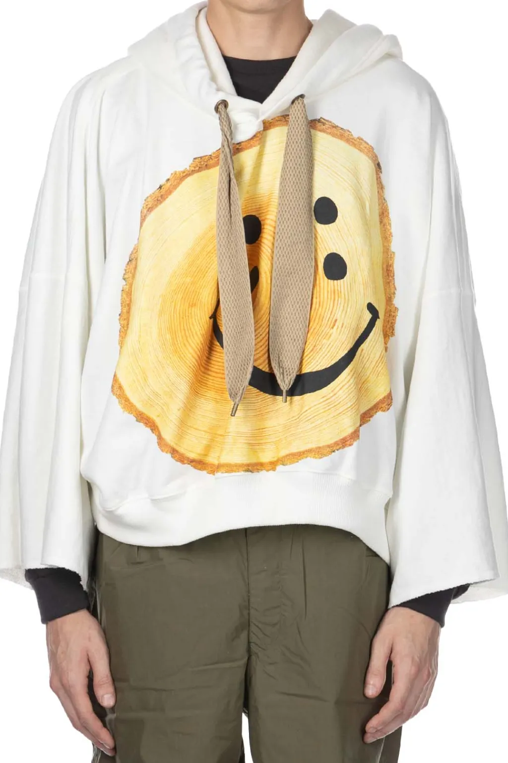 Hot Kapital Knit DEVIL Hoodie (RAINBOWY TRUNK 1000 YRS) - White