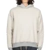 Sale Kapital Knit Rev ELBOW RIP Hoodie (PROFILE RAINBOWY) - Natural x Grey