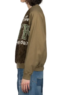 Sale Kapital Knit x Fur GRIZZLY SWT (EM KOUNTRY) - Khaki
