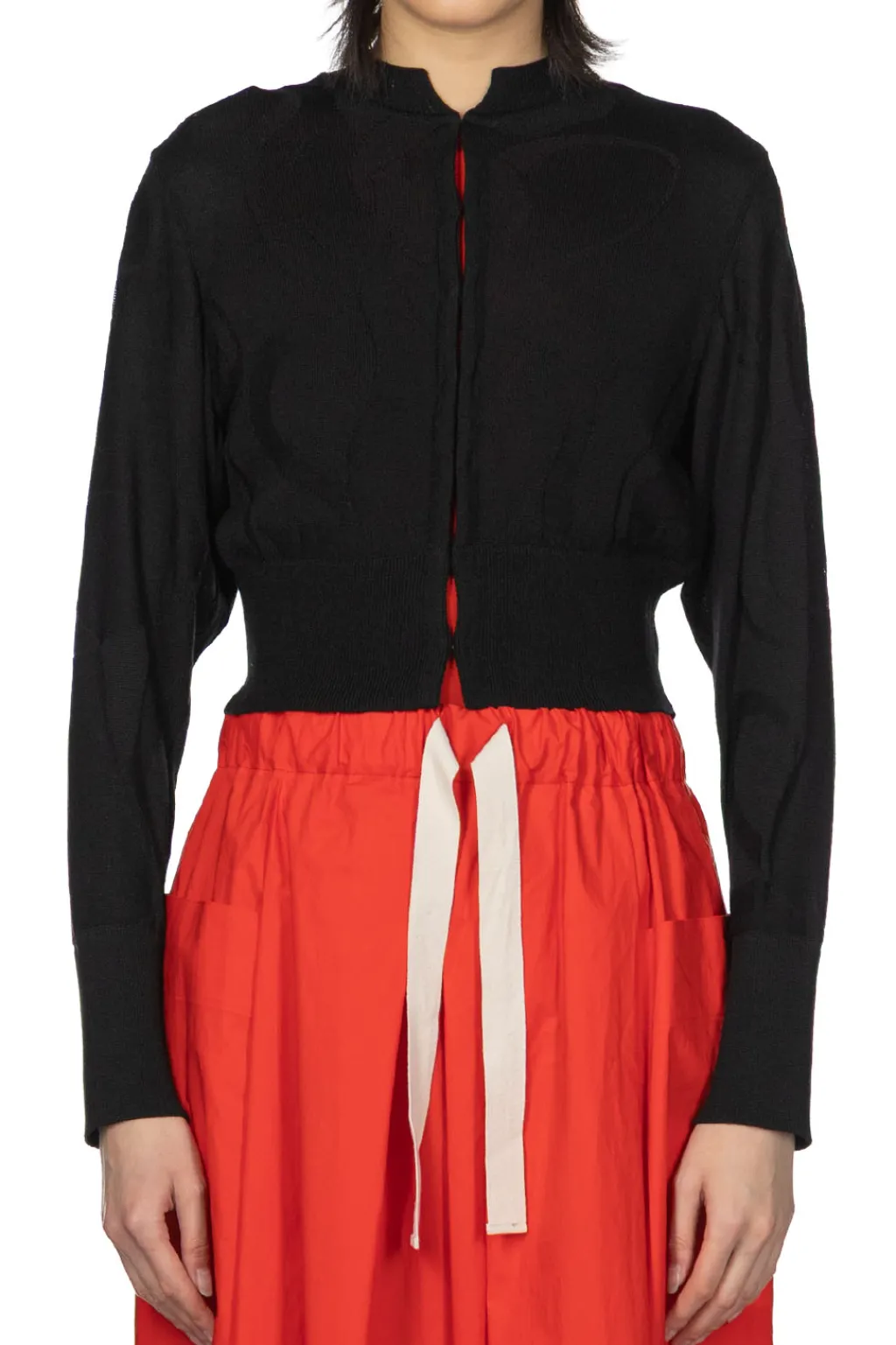 Fashion Mame Kurogouchi Knitted Cardigan - Black