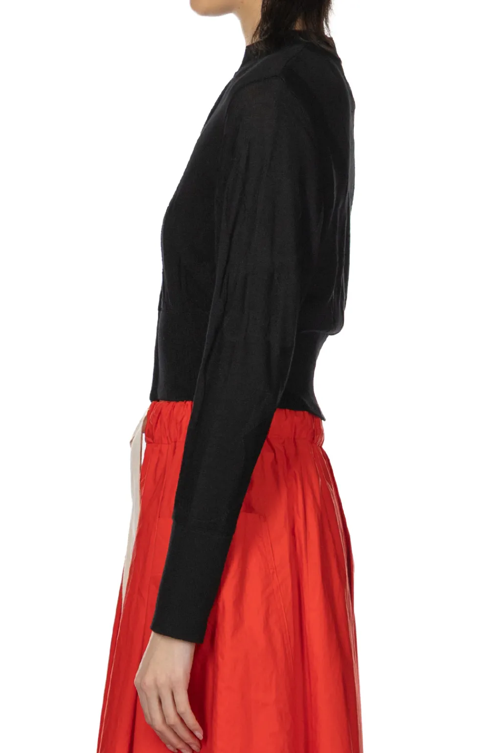 Fashion Mame Kurogouchi Knitted Cardigan - Black