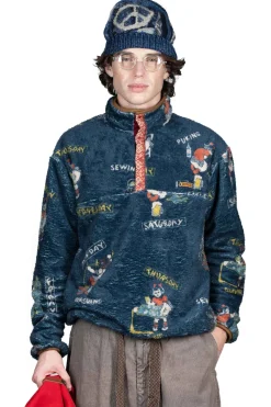 Discount Kapital Kountry Calendar Fleece Pullover - Navy