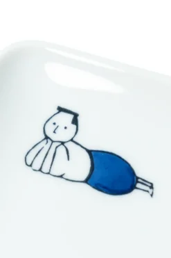 Online Mino Pottery KYU-JITSU Rectangle Plate - Samurai
