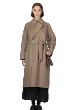 Sale YLEVE Lambswool Double Clothe Beaver Coat - Mocha