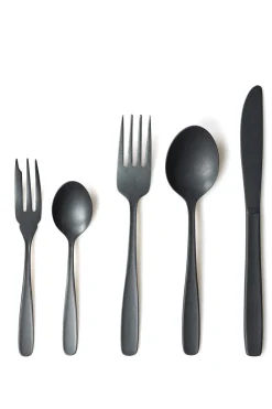 Hot Mino Pottery Lava Stone Stainless Steel Cutlery Set