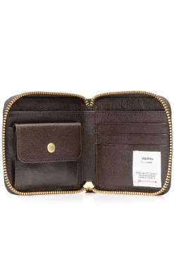 Best Visvim Leather BI-Fold KNGR - Dark Brown