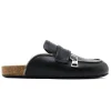 Hot JW Anderson Leather Biker Loafer Mules - Black