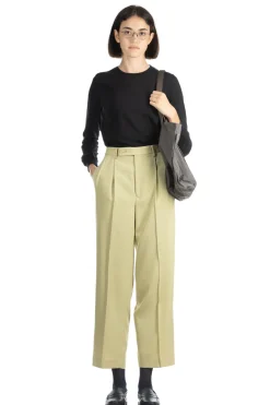 Discount AURALEE LIGHT WOOL MAX GABARDINE SLACKS - Light KHAKI