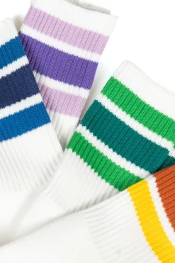 Outlet Anonymous Ism 3 Line Crew Socks in 4 Color Choices