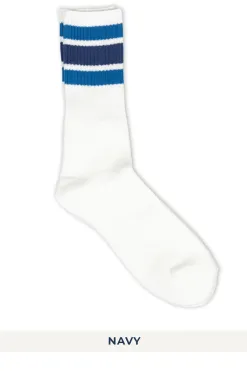Outlet Anonymous Ism 3 Line Crew Socks in 4 Color Choices