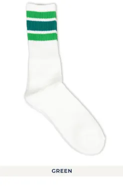 Outlet Anonymous Ism 3 Line Crew Socks in 4 Color Choices