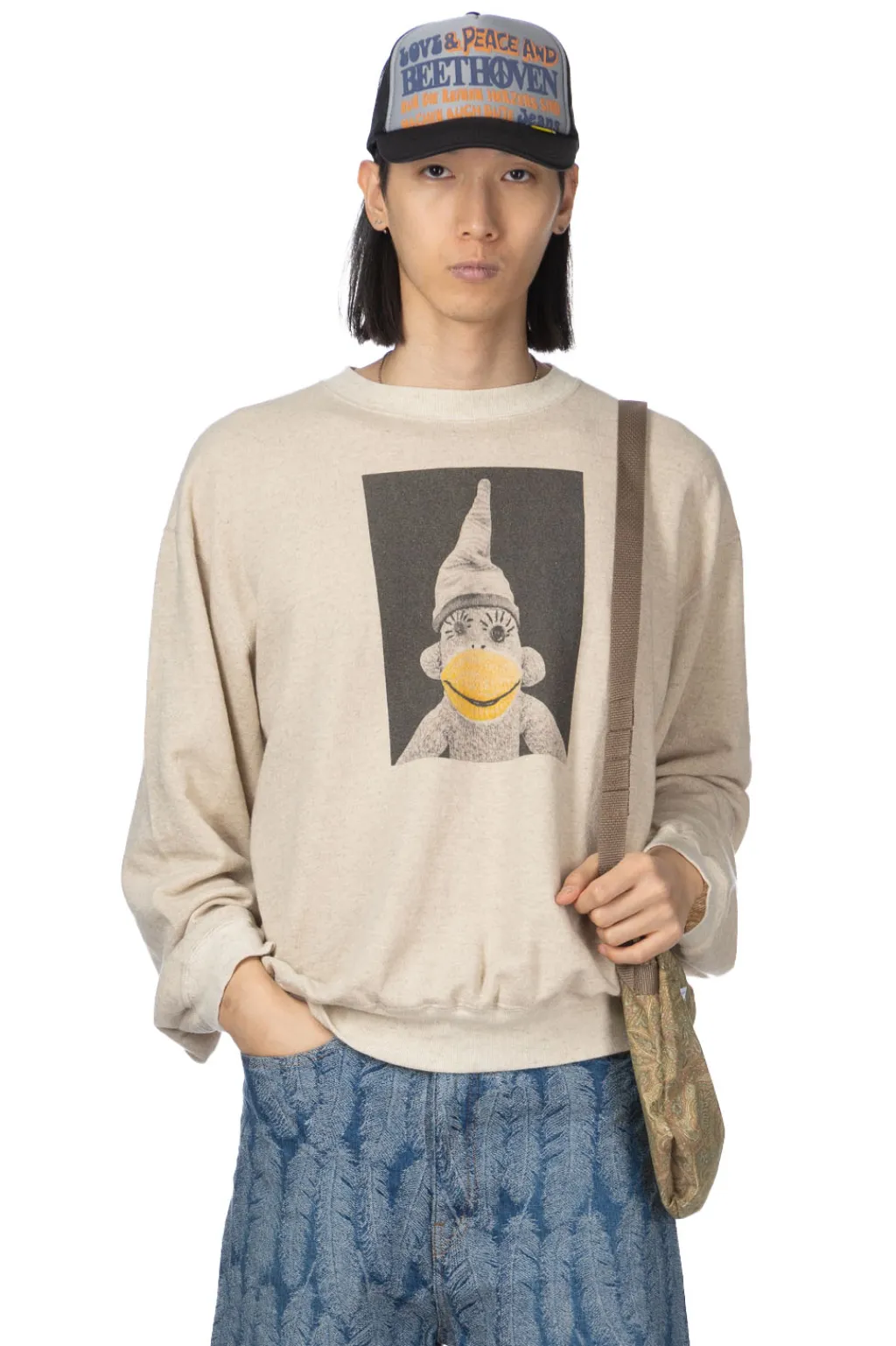 Discount Kapital Linen Gauze SWT Knit Crew SWT (CHIROSAKU) - Natural