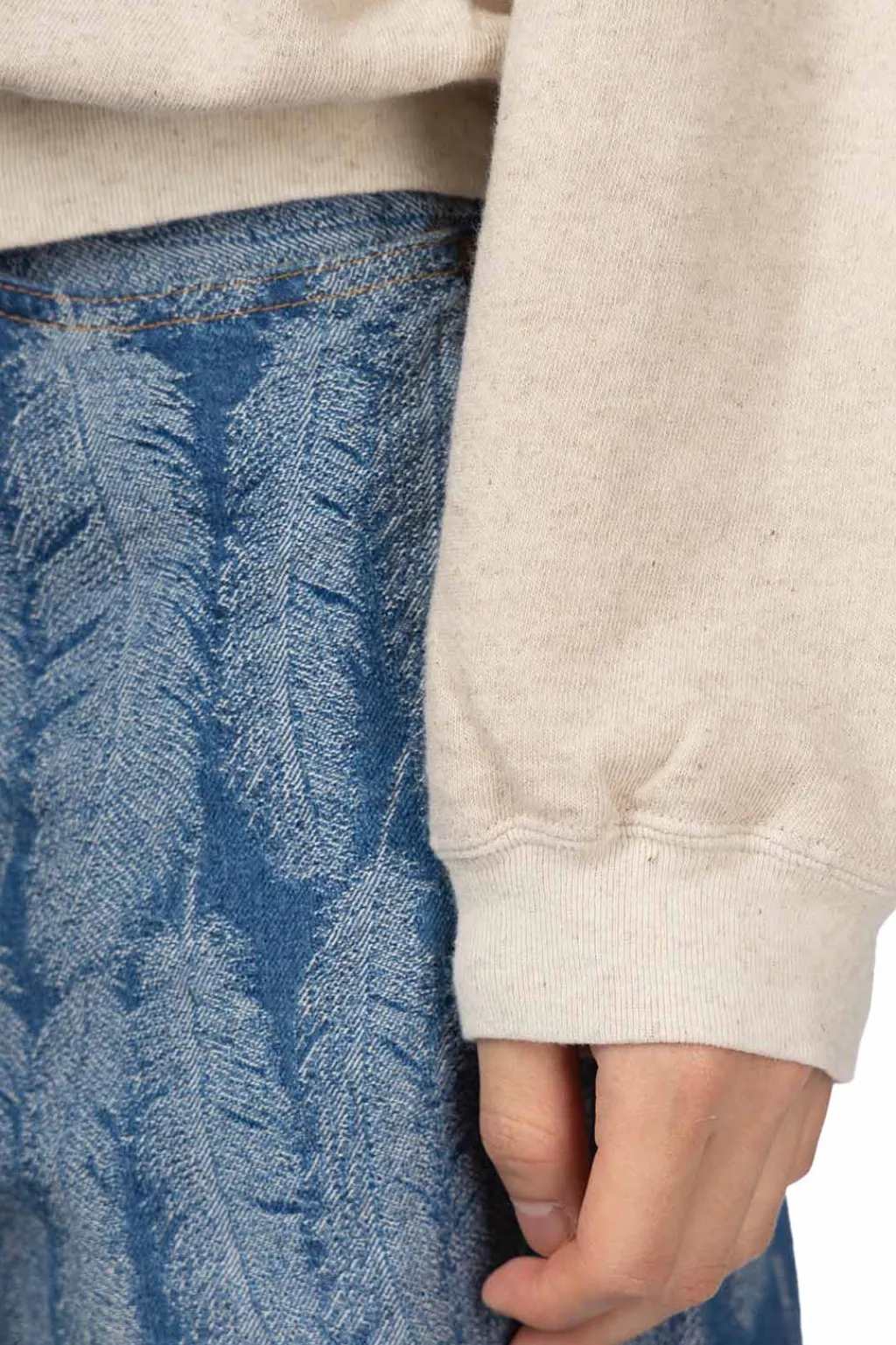 Discount Kapital Linen Gauze SWT Knit Crew SWT (CHIROSAKU) - Natural