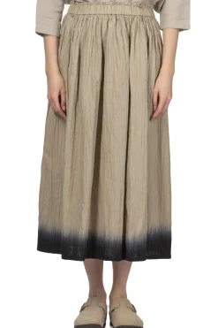 Online Evam Eva Linen Gradation Skirt - Grege