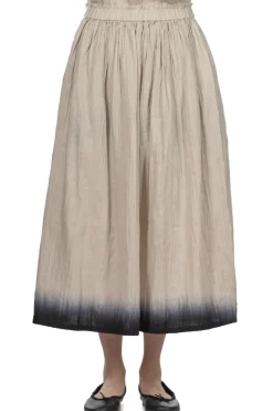 Sale Evam Eva Linen Gradation Skirt - Smoke White