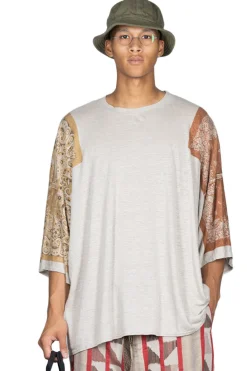 Outlet Kapital Linen Jersey Bandana HUGE-T (Botanical) - L. Brown