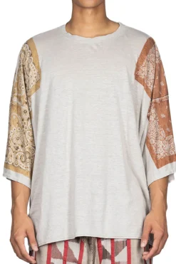 Outlet Kapital Linen Jersey Bandana HUGE-T (Botanical) - L. Brown