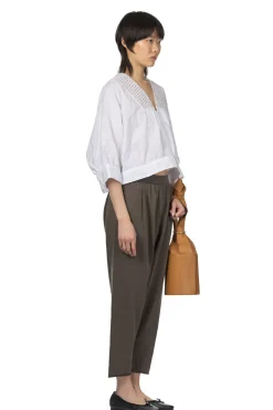 Best Evam Eva Linen Pants - Stone Grey