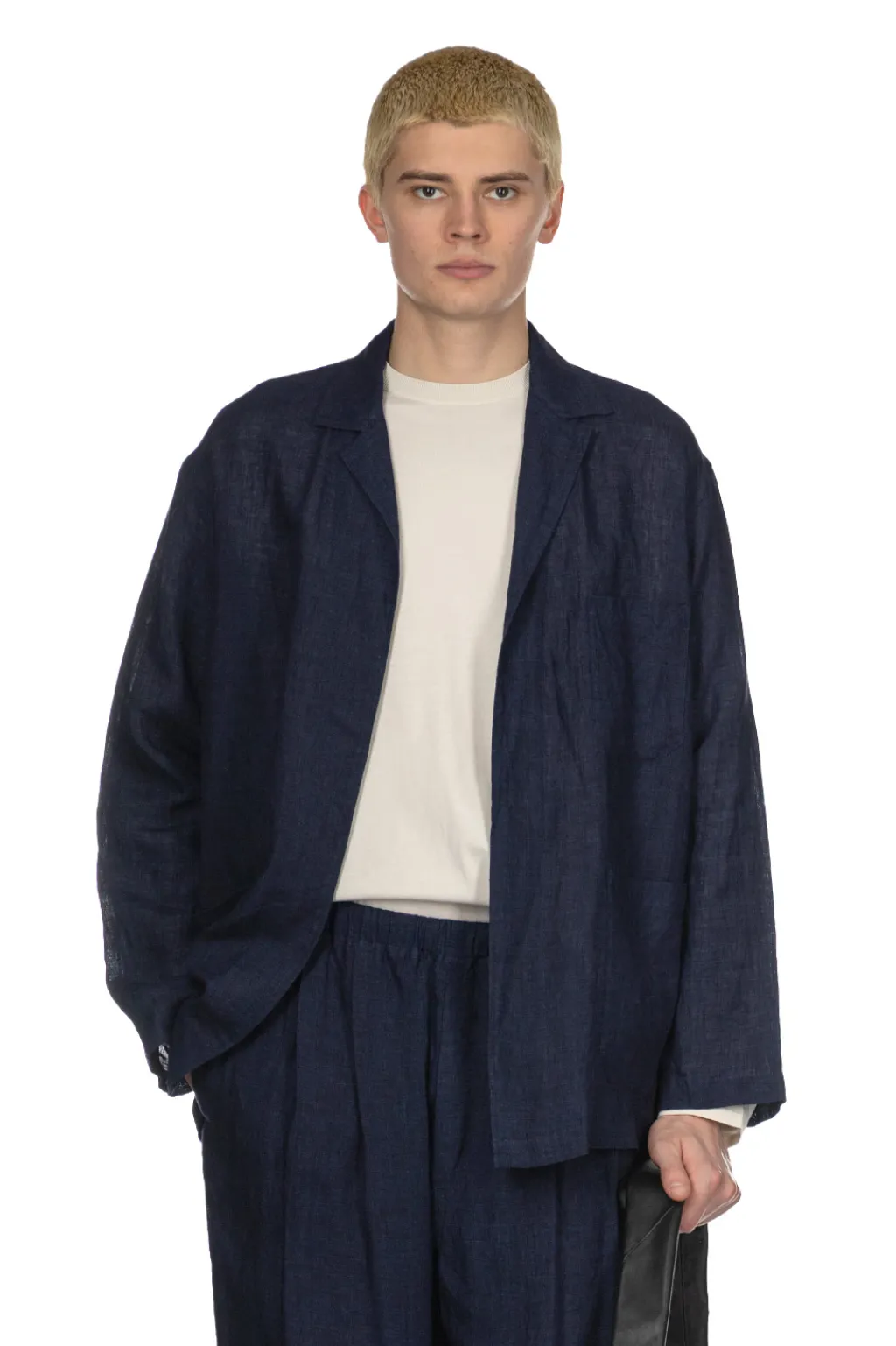 Hot YLEVE Linen Poplin Jacket - Navy