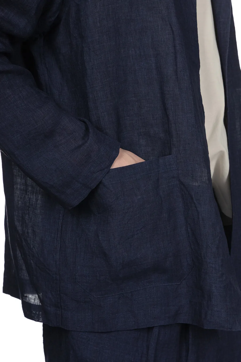 Hot YLEVE Linen Poplin Jacket - Navy