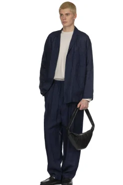 Hot YLEVE Linen Poplin Jacket - Navy