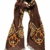 New Kapital Linen Rayon Fringe Stole (HAVANANAJA) - 4 Color Choices