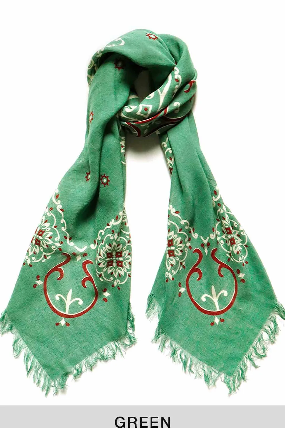 New Kapital Linen Rayon Fringe Stole (HAVANANAJA) - 4 Color Choices
