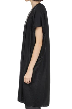 Sale Evam Eva Linen Robe Vest - Black