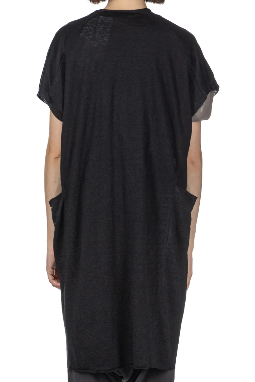 Sale Evam Eva Linen Robe Vest - Black