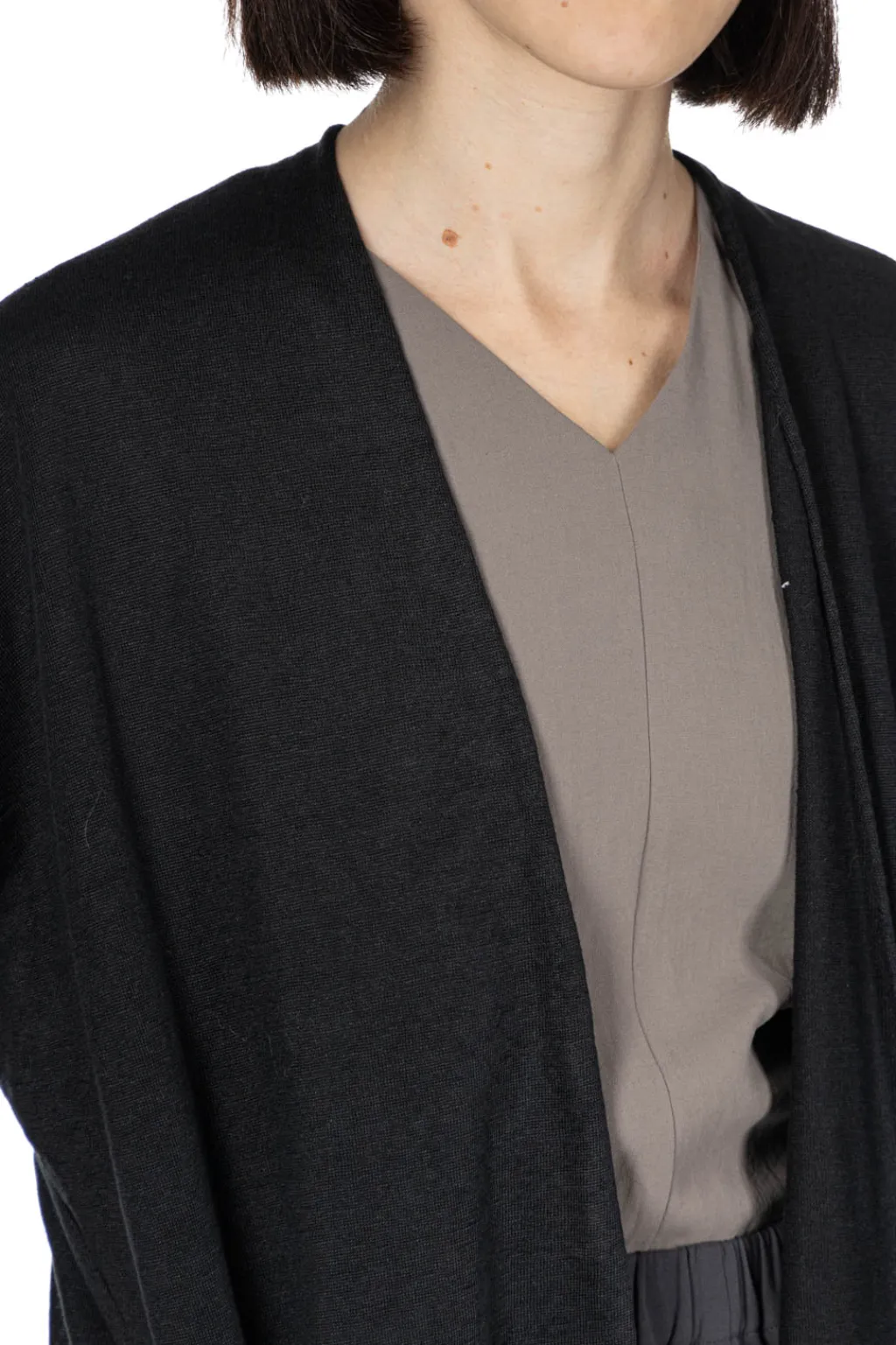 Sale Evam Eva Linen Robe Vest - Black
