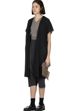 Sale Evam Eva Linen Robe Vest - Black