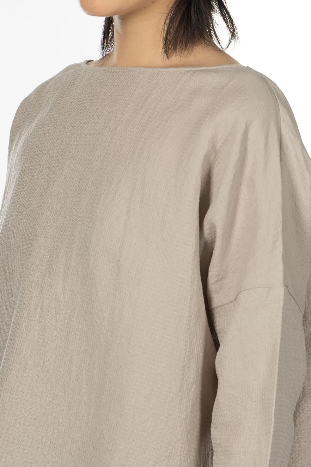 Clearance Evam Eva Linen Silk Pullover - Grege