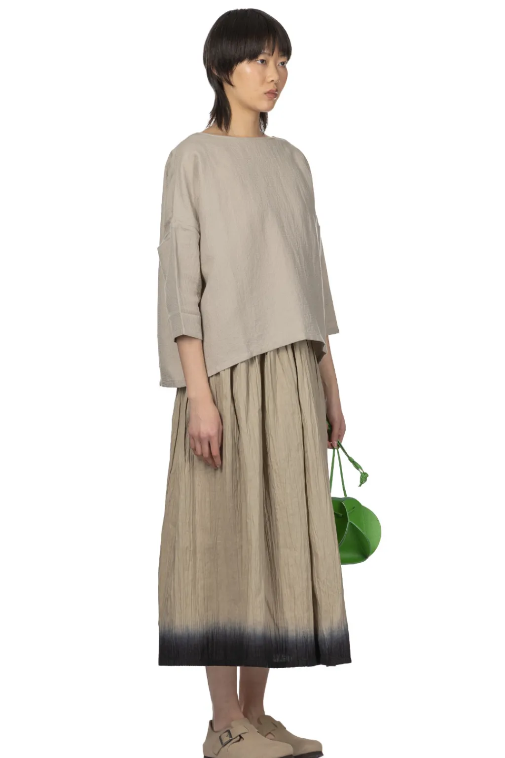 Clearance Evam Eva Linen Silk Pullover - Grege
