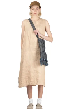 Sale ts(s) Linen Silk Sleeveless Slit Dress