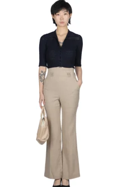 Best Mame Kurogouchi Linen Touch Triacetate Suits Trousers - Beige