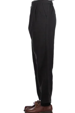New Evam Eva Linen Wool Wrap Pants - Black