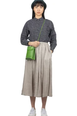 Discount Nofl Lithania Linen Tuck Skirt - Grey