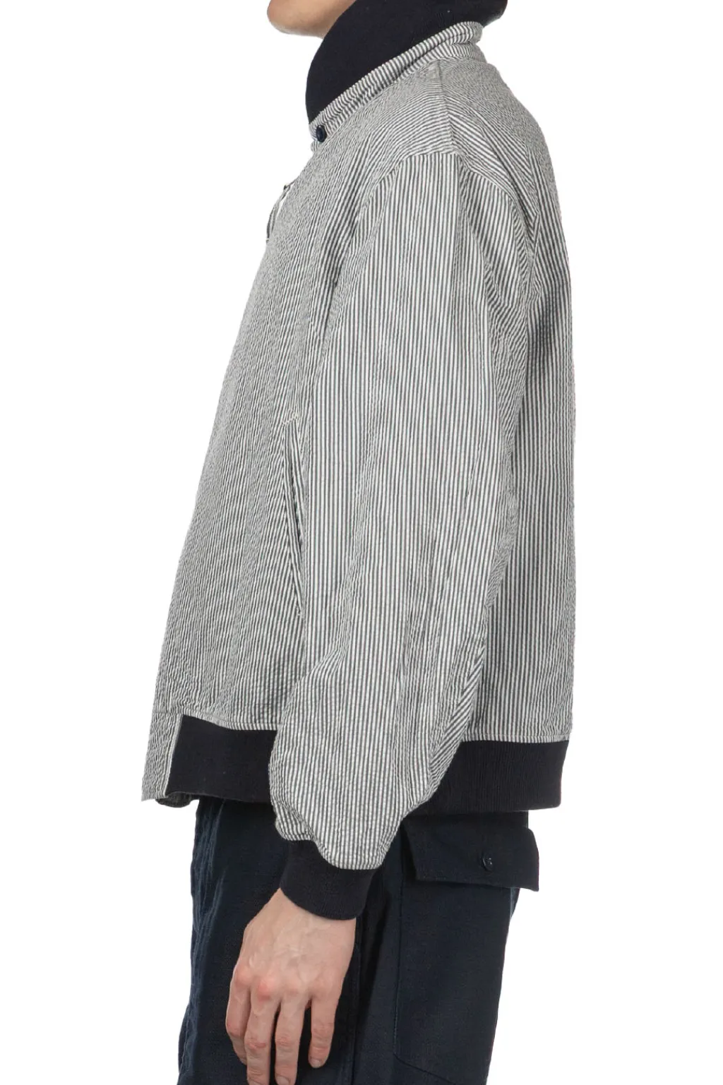 Outlet Engineered Garments LL Jacket - Navy Cotton Seersucker Stripe