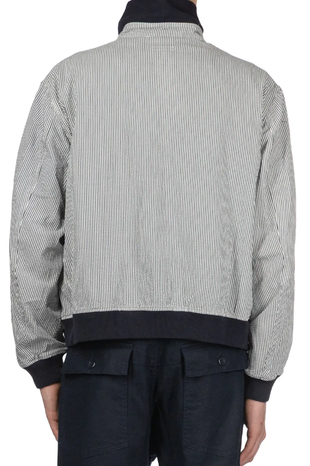 Outlet Engineered Garments LL Jacket - Navy Cotton Seersucker Stripe