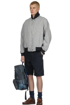 Outlet Engineered Garments LL Jacket - Navy Cotton Seersucker Stripe