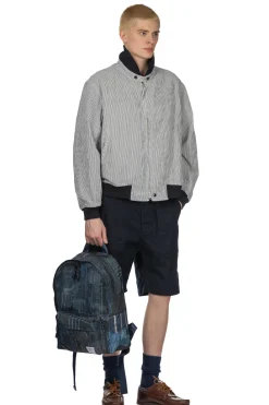 Outlet Engineered Garments LL Jacket - Navy Cotton Seersucker Stripe