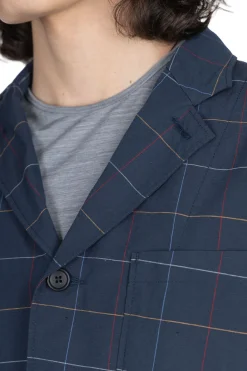 Outlet Engineered Garments Loiter Jacket - Navy CL Windowpane