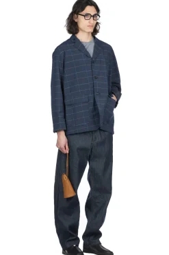 Outlet Engineered Garments Loiter Jacket - Navy CL Windowpane
