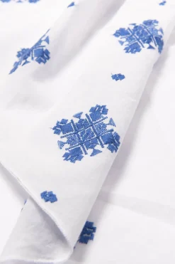 Hot Engineered Garments Long Scarf - White CP Crest Embroidery Sheeting