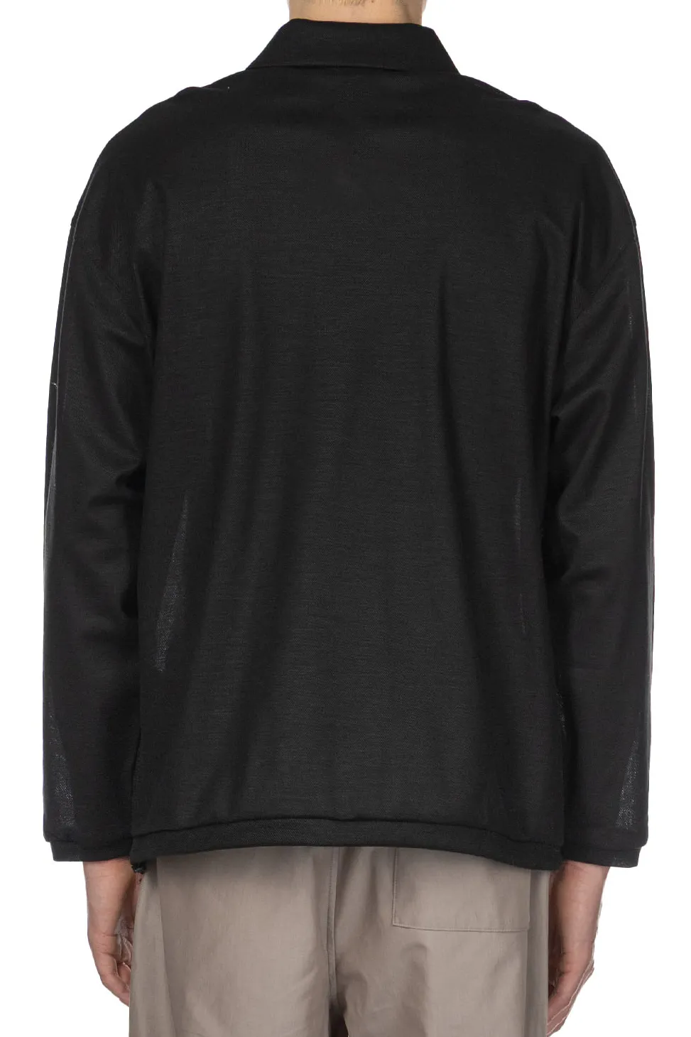 Fashion Still by Hand Long Sleeve Polo Shirt - Black